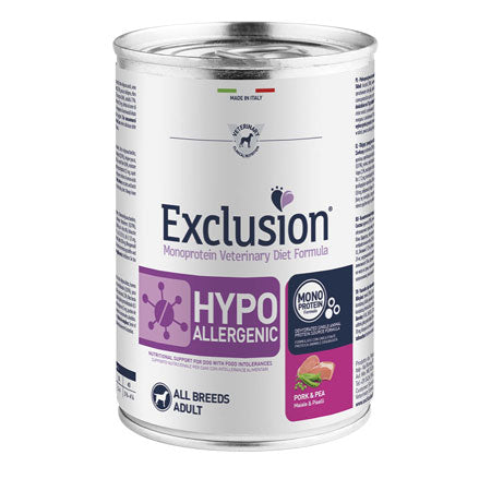 Exclusion Hypoallergenic Umido Maiale e Piselli 400gr