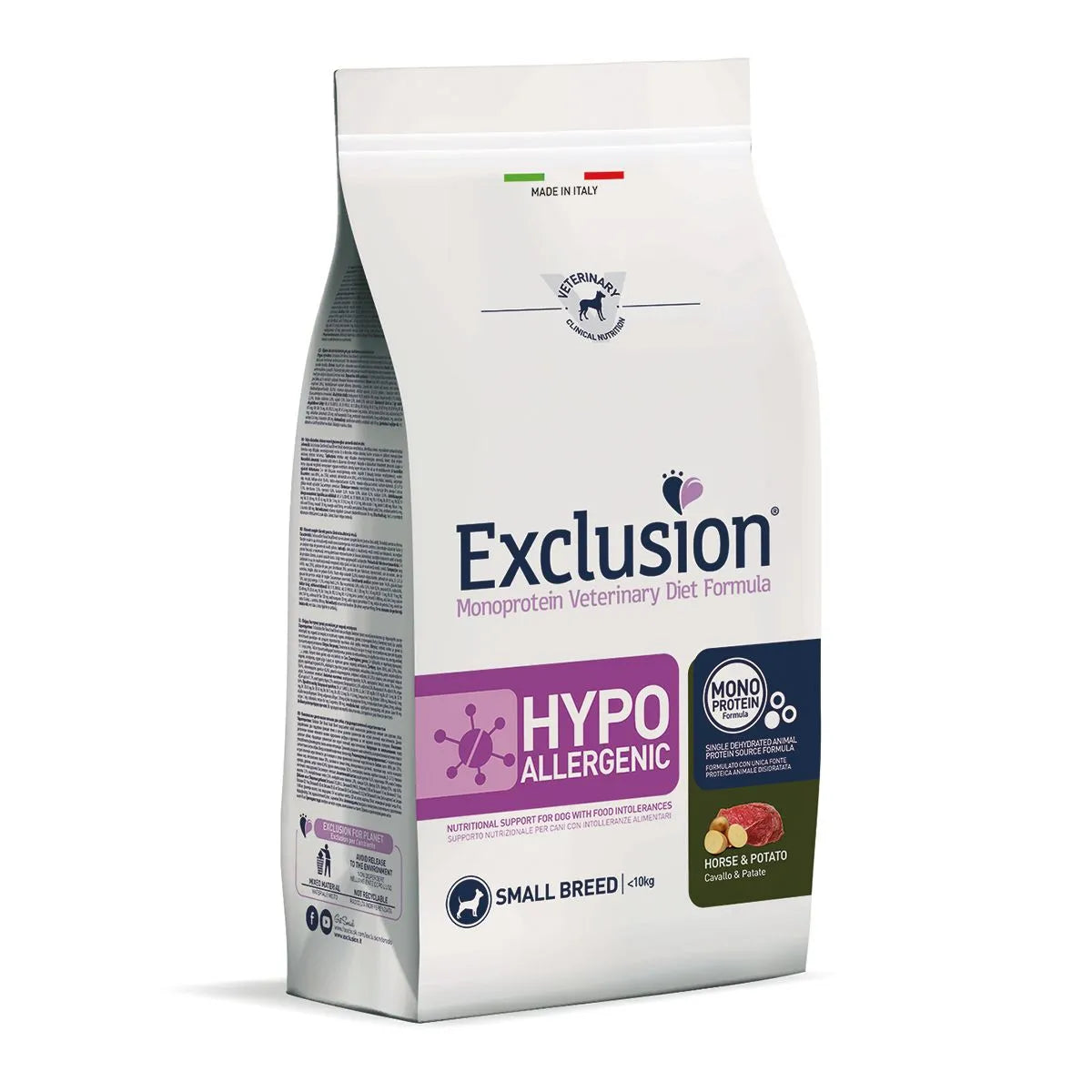Exclusion Hypoallergenic Small Breed Cavallo e Patate 2Kg