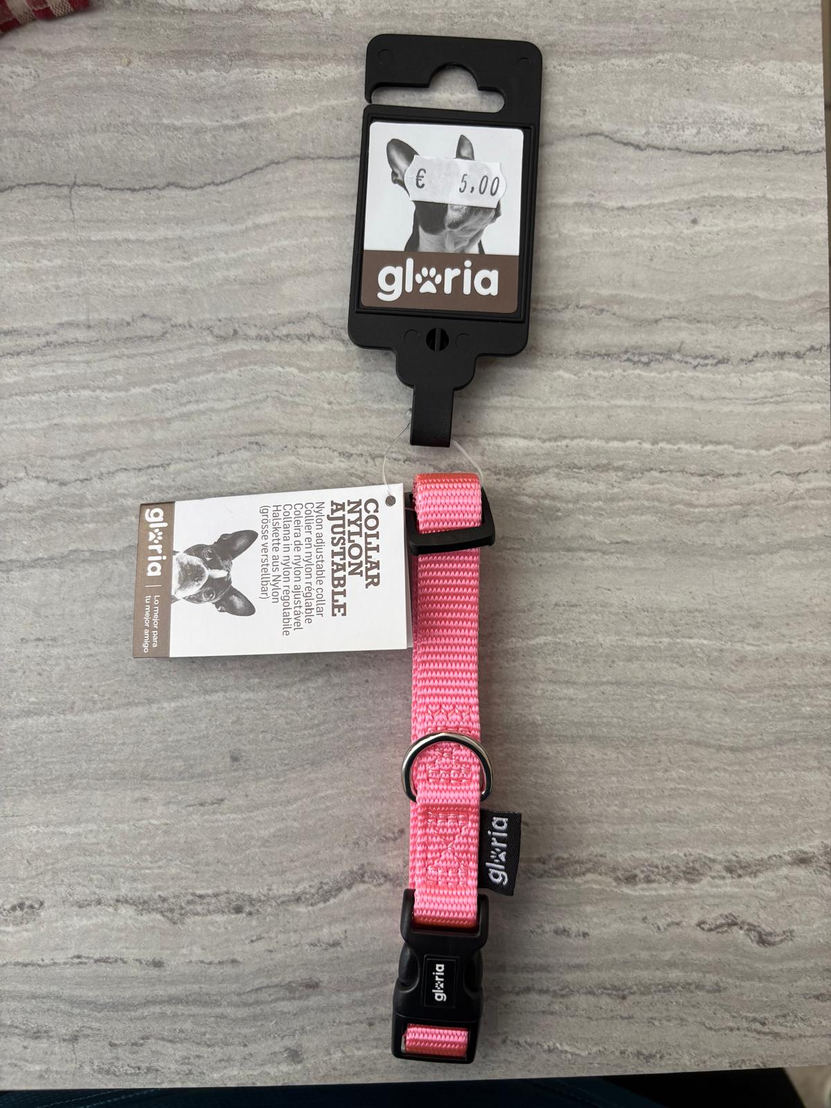 Gloria collare nylon S rosa