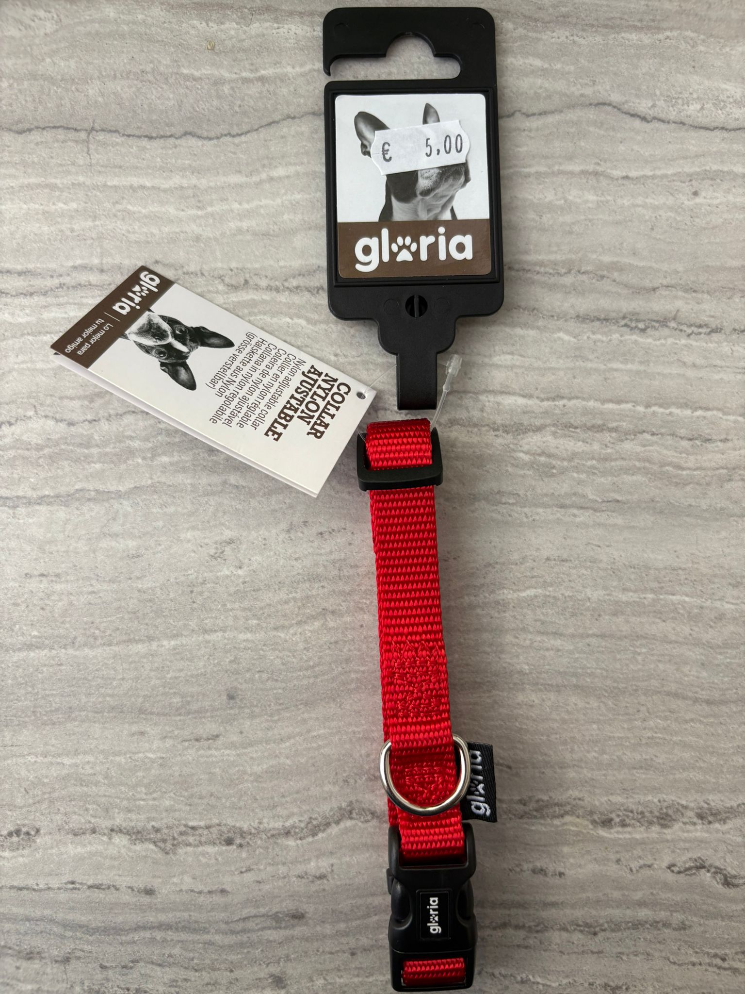 Gloria collare nylon S rosso