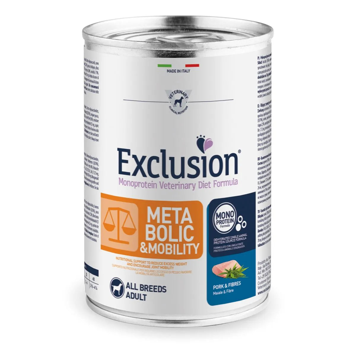 Exclusion Metabolic Umido Maiale e Fibre 400Gr