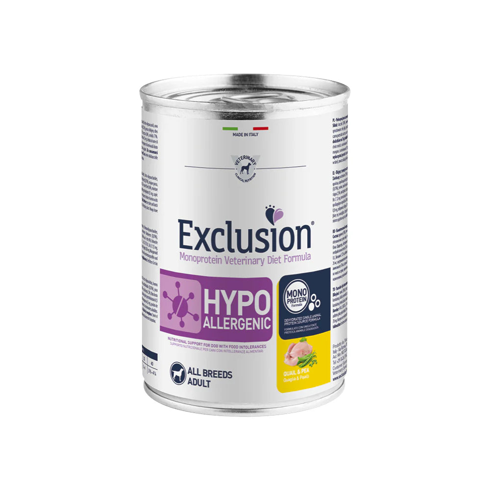 Exclusion Hypoallergenic Umiso Quaglia e Piselli 400gr
