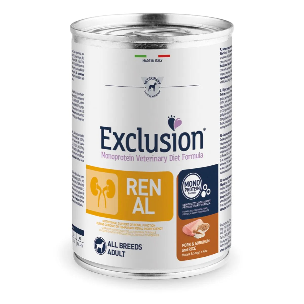 Exclusion Renal Umido Maiale,Sorgo e Riso 400Gr