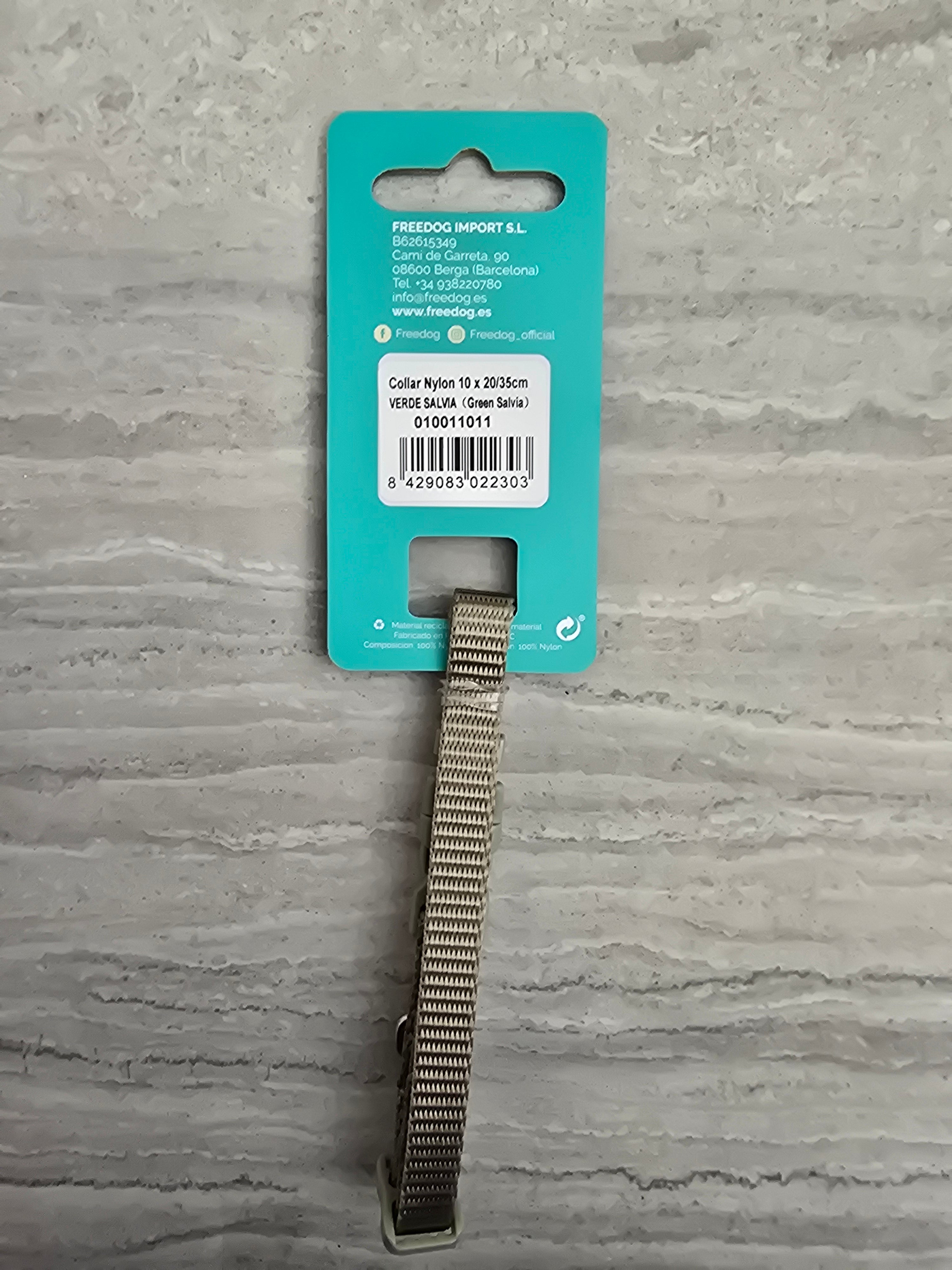 Freedog Collare Nylon XS Verde Salvia