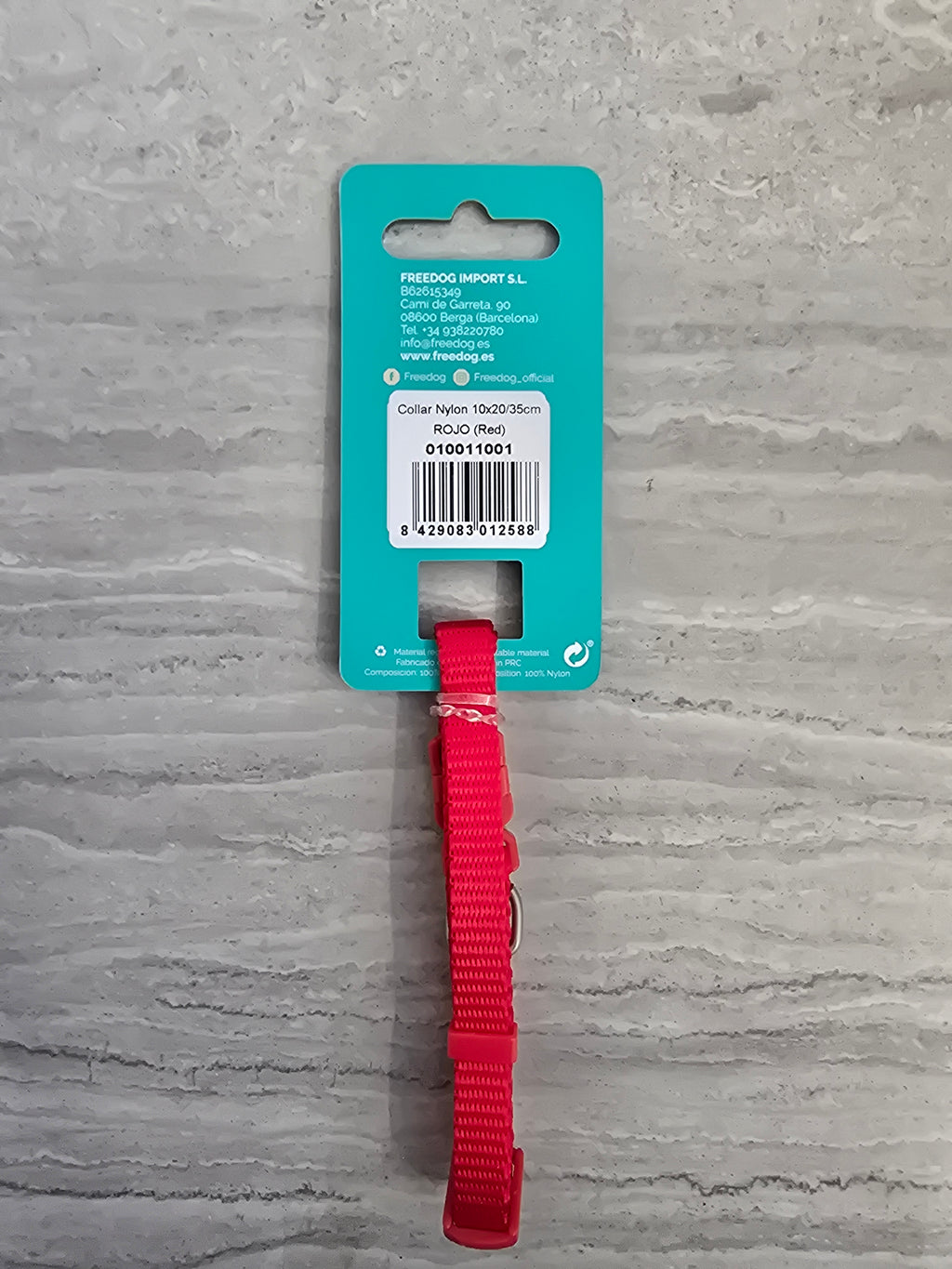 Freedog Collare Nylon XS Rosso