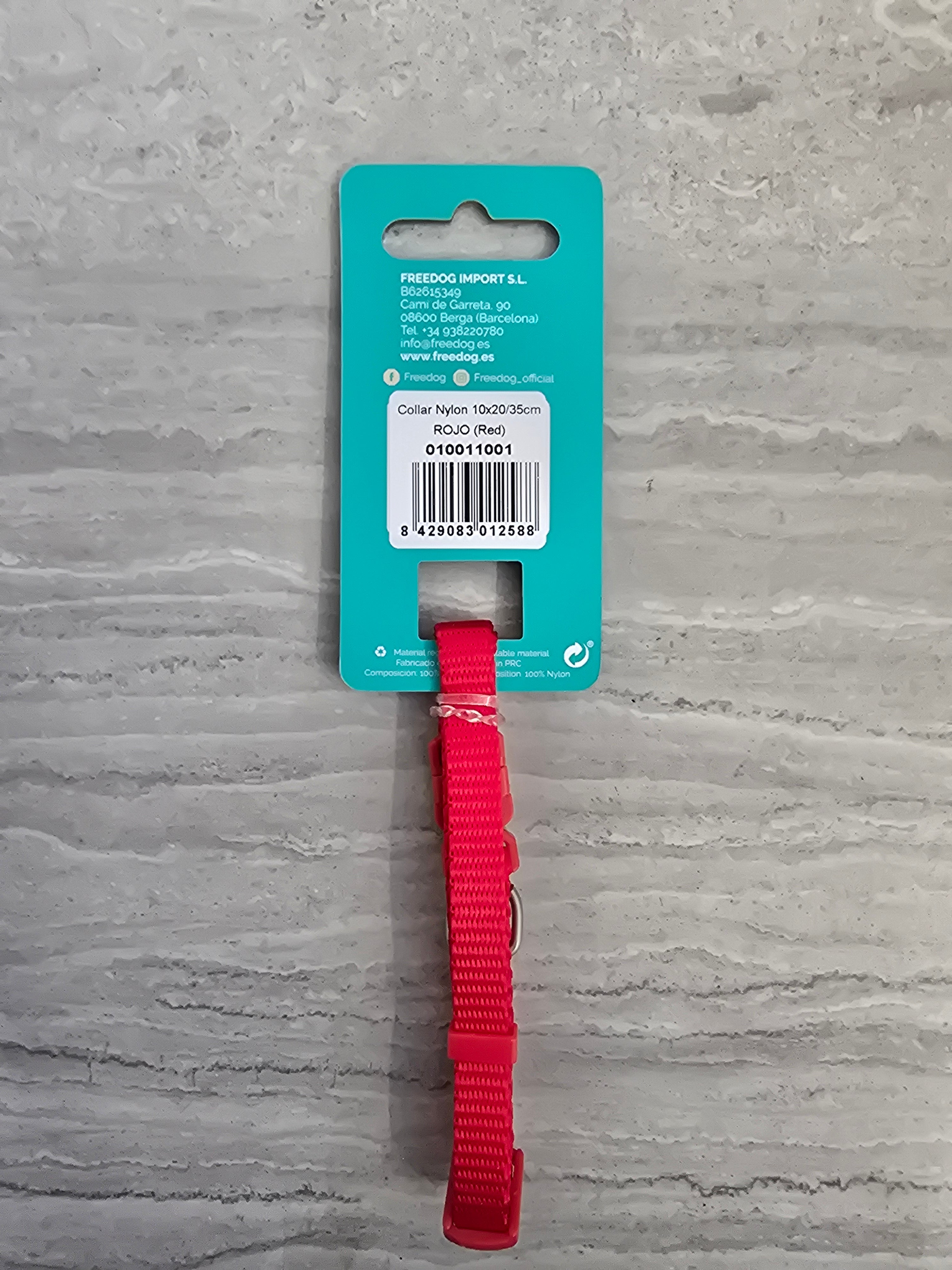 Freedog Collare Nylon XS Rosso