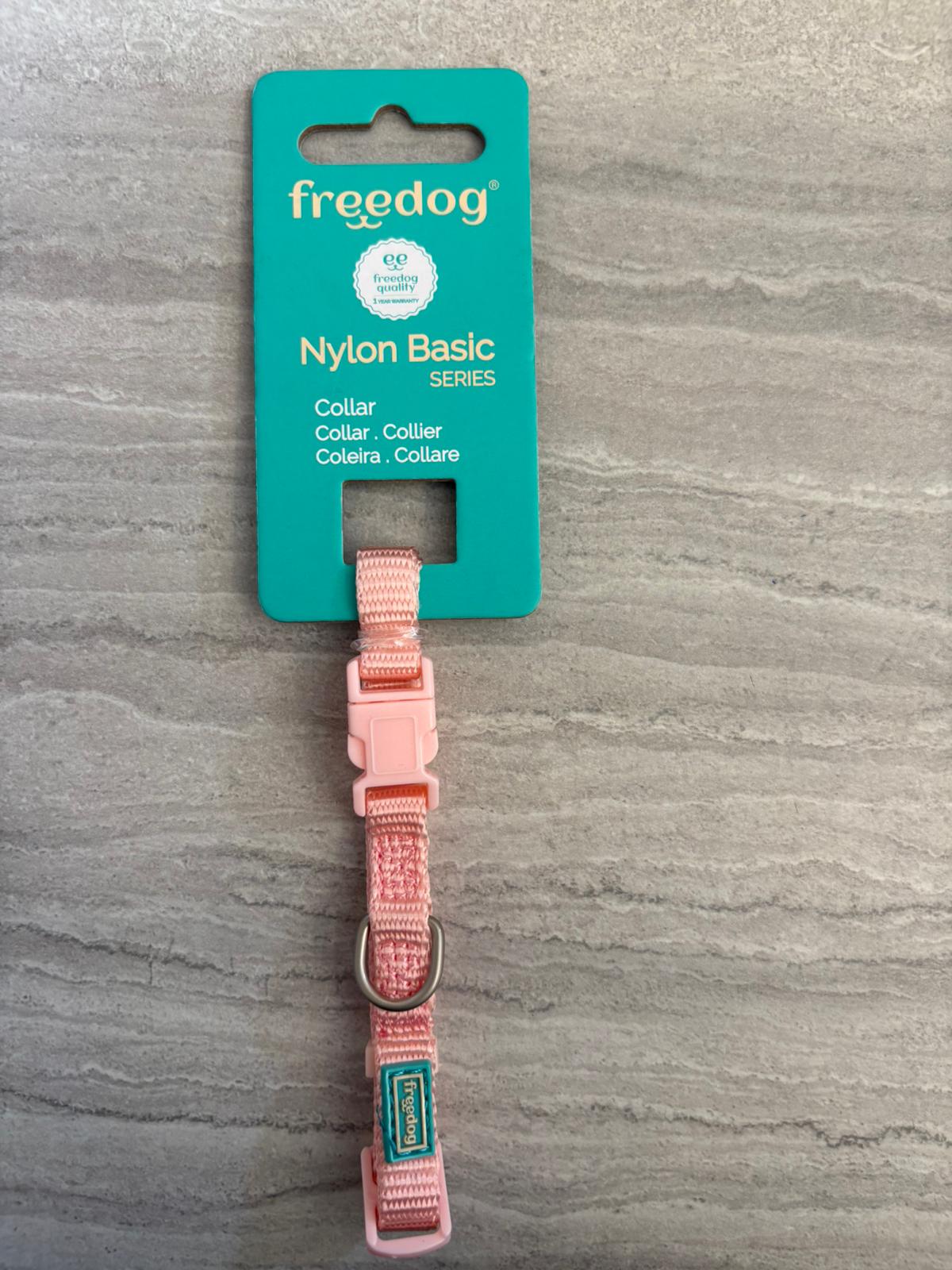 Freedog collare nylon rosa XS